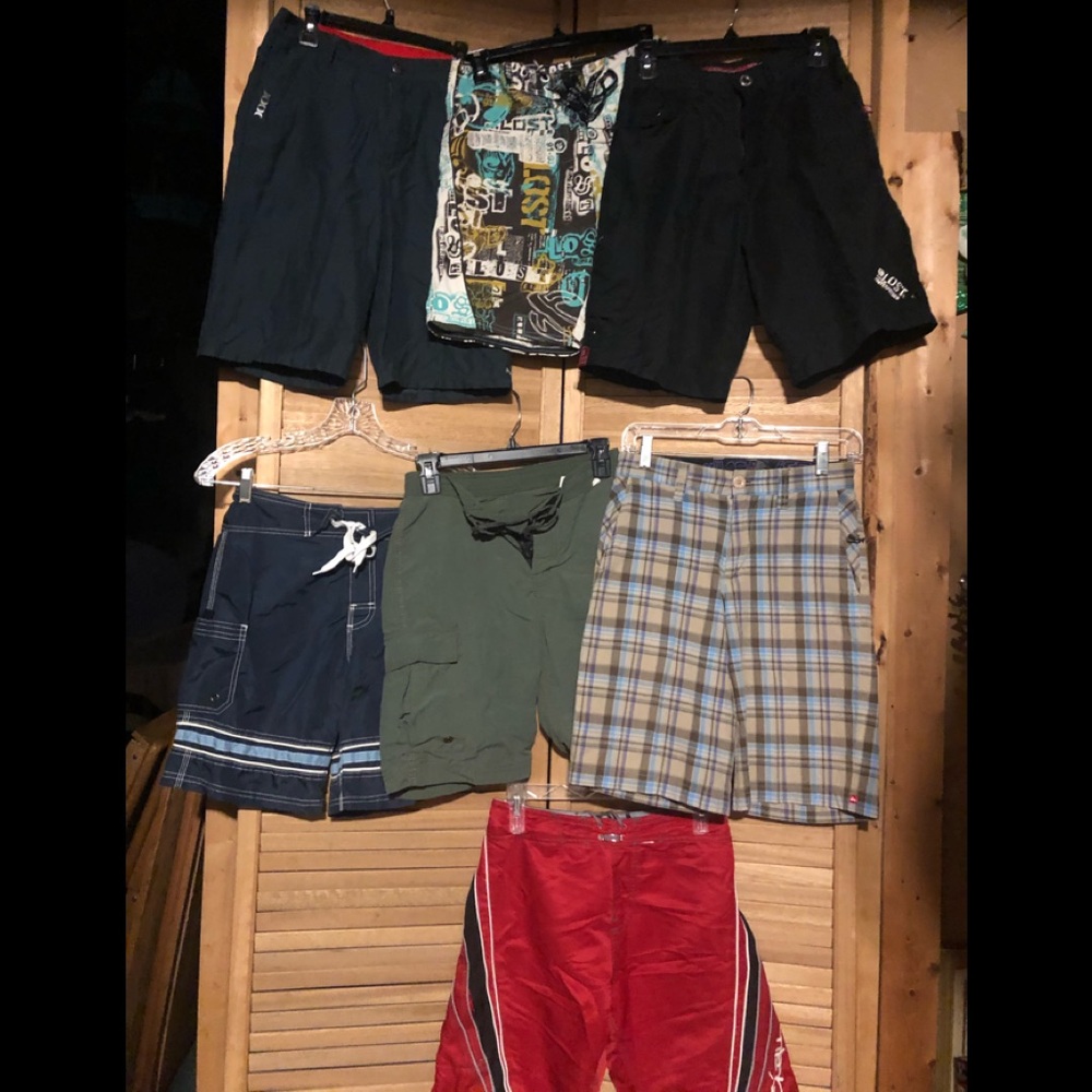 Lot of 7 pairs of board shorts